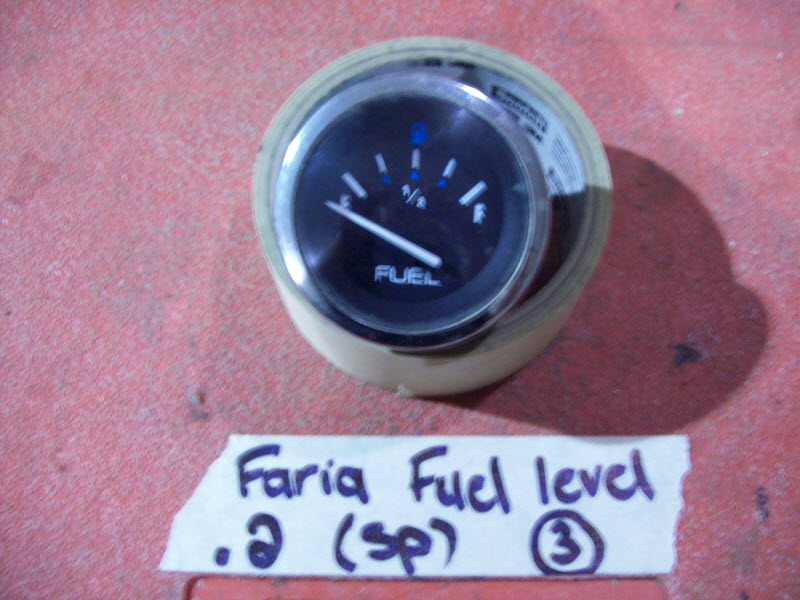 Faria 2" Black Fuel Level Gauge